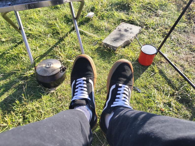 VANSのオールドスクール　ブラック/ガム（USA企画）はバイクもいけちゃう最強のスニーカー！サイズ感とコーデも？