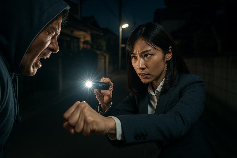 【元警察官おすすめ】防犯グッズ Aurora A1-G4|小型なのに650ルーメン!強力最強護身用ライト!