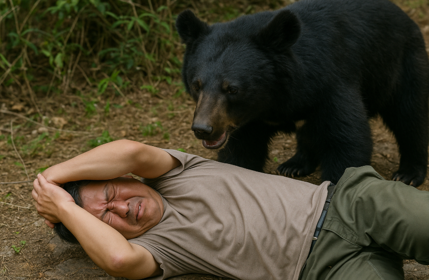 熊に遭遇したらどうする？｜ツキノワグマに襲われた時の体勢と対処法【登山・渓流釣り】